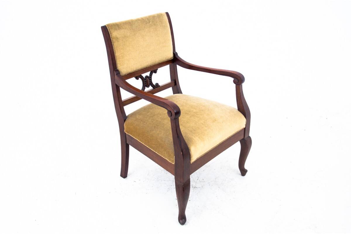 Antique armchair, Northern Europe, circa 1920.