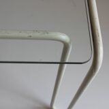 Table basse vintage à structure en métal courbé, 1960