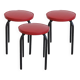 Set of 3 “TR3” model stools by Pierre Guariche for Meurop