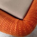 Pair of orange armchairs, 1970