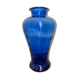Blue glass vase