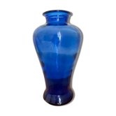 Blue glass vase