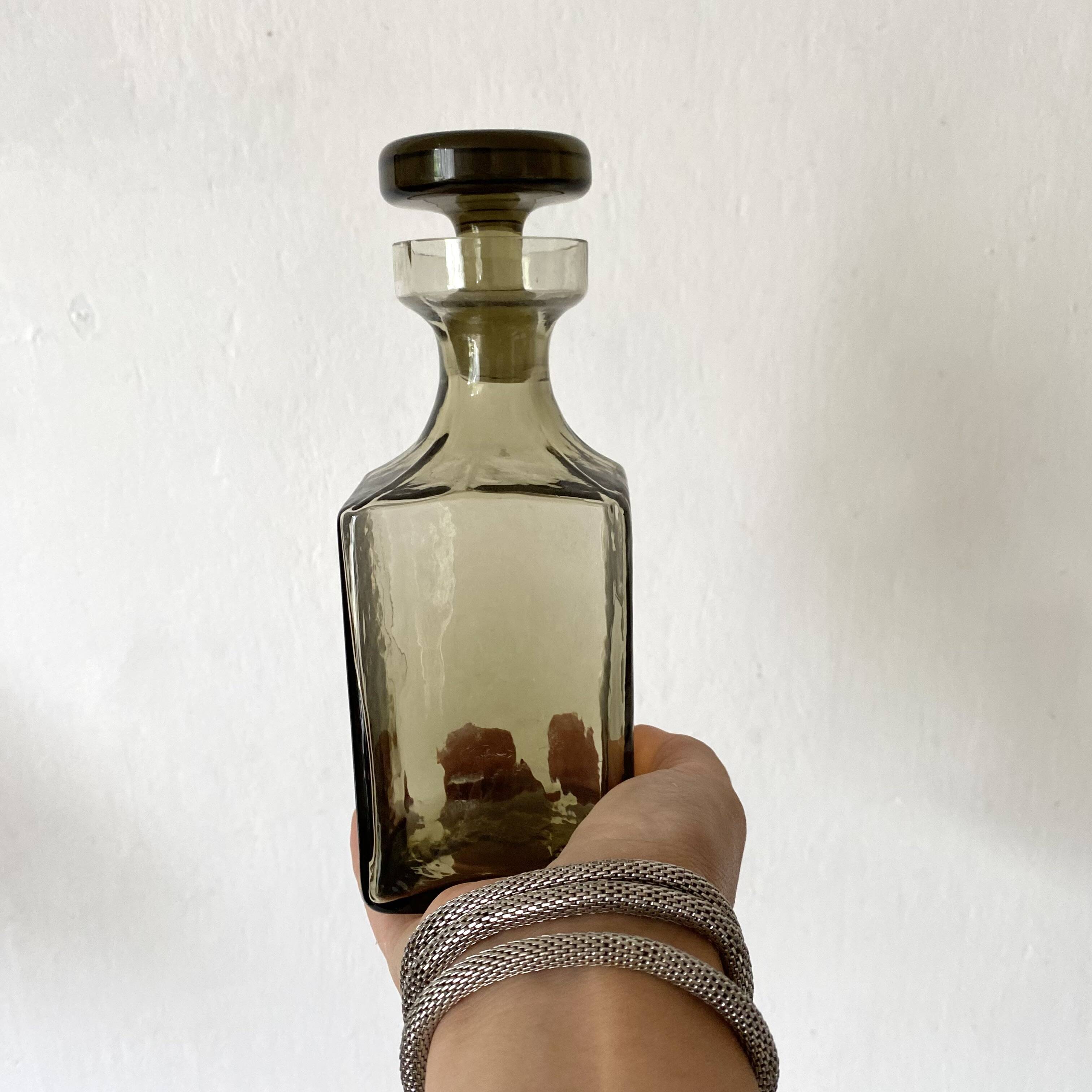 Smoked glass carafe and matching glasses, 1970s