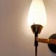 M.D two-arm wall lamp in gilded brass and black metal 1960