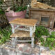 Lot de 2 petits tabourets relookes maison de campagne