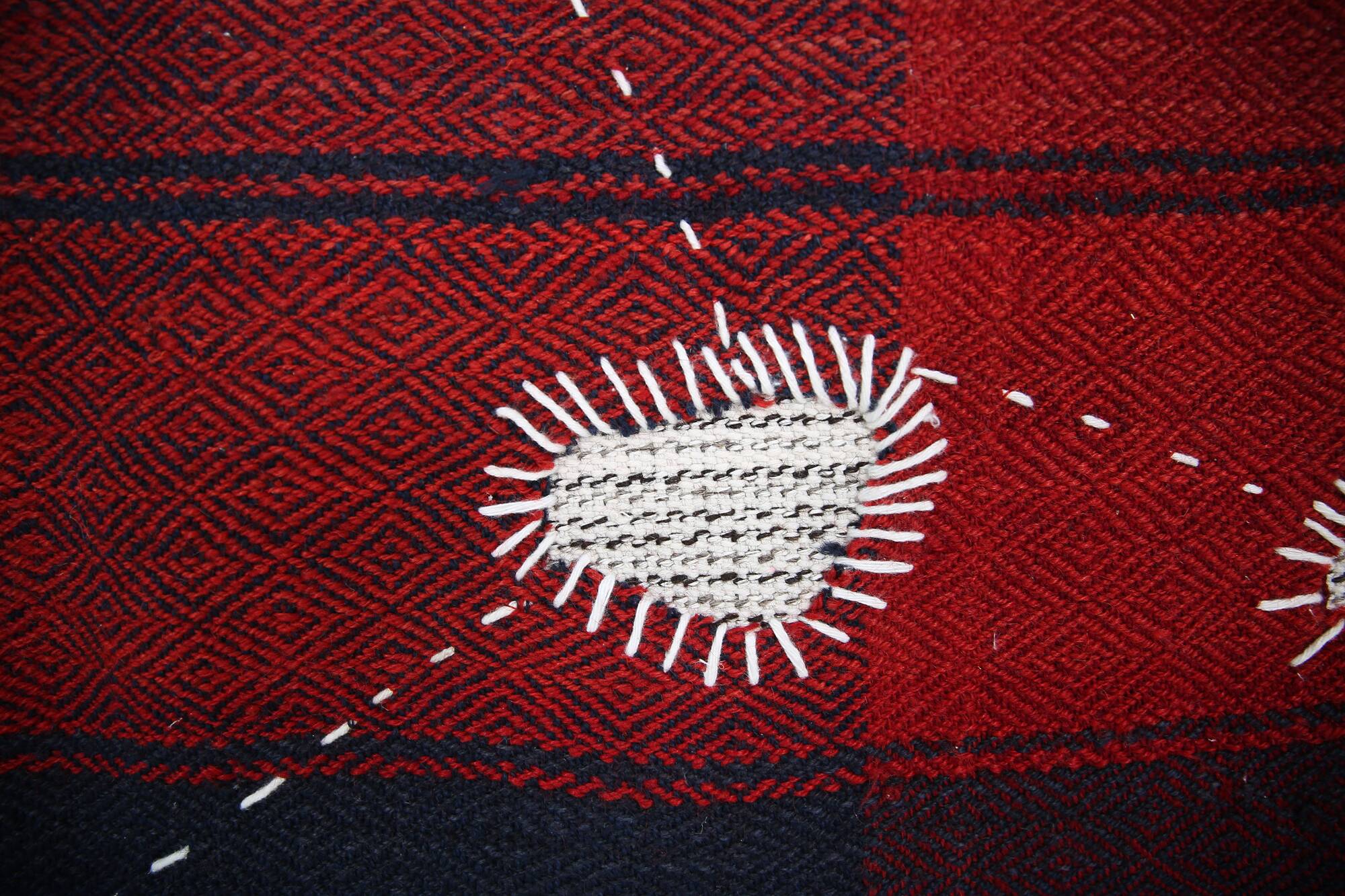 Hand Woven Tribal Wall Hangin, Boho Textile Art, 103x106 Cm