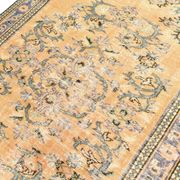 5x8 Mustard & Yellow Bordered Vintage Rug, 160x255Cm
