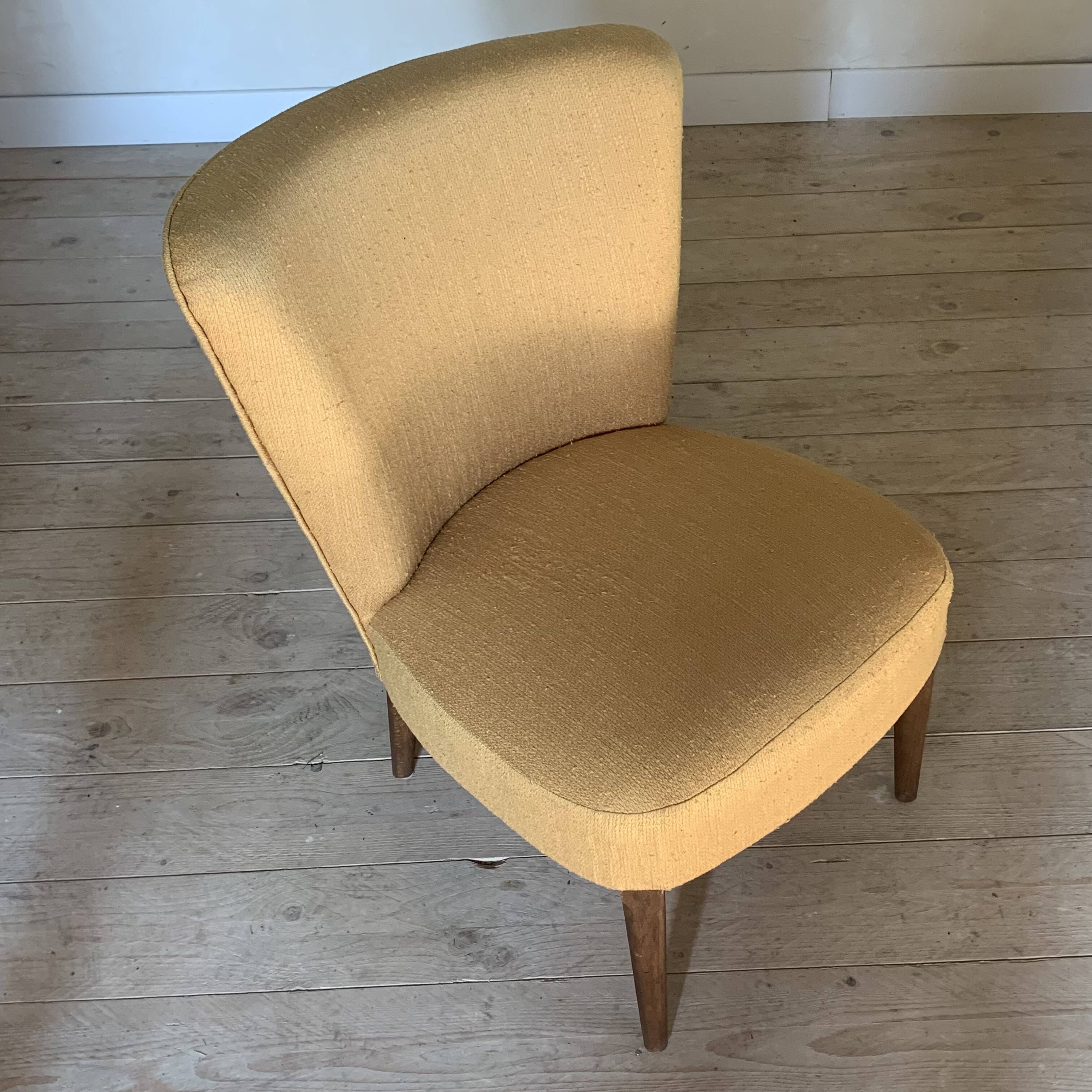 Yellow cocktail armchair