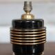 Vintage lamp, table lamp, bedside lamp, black and gold lamp base