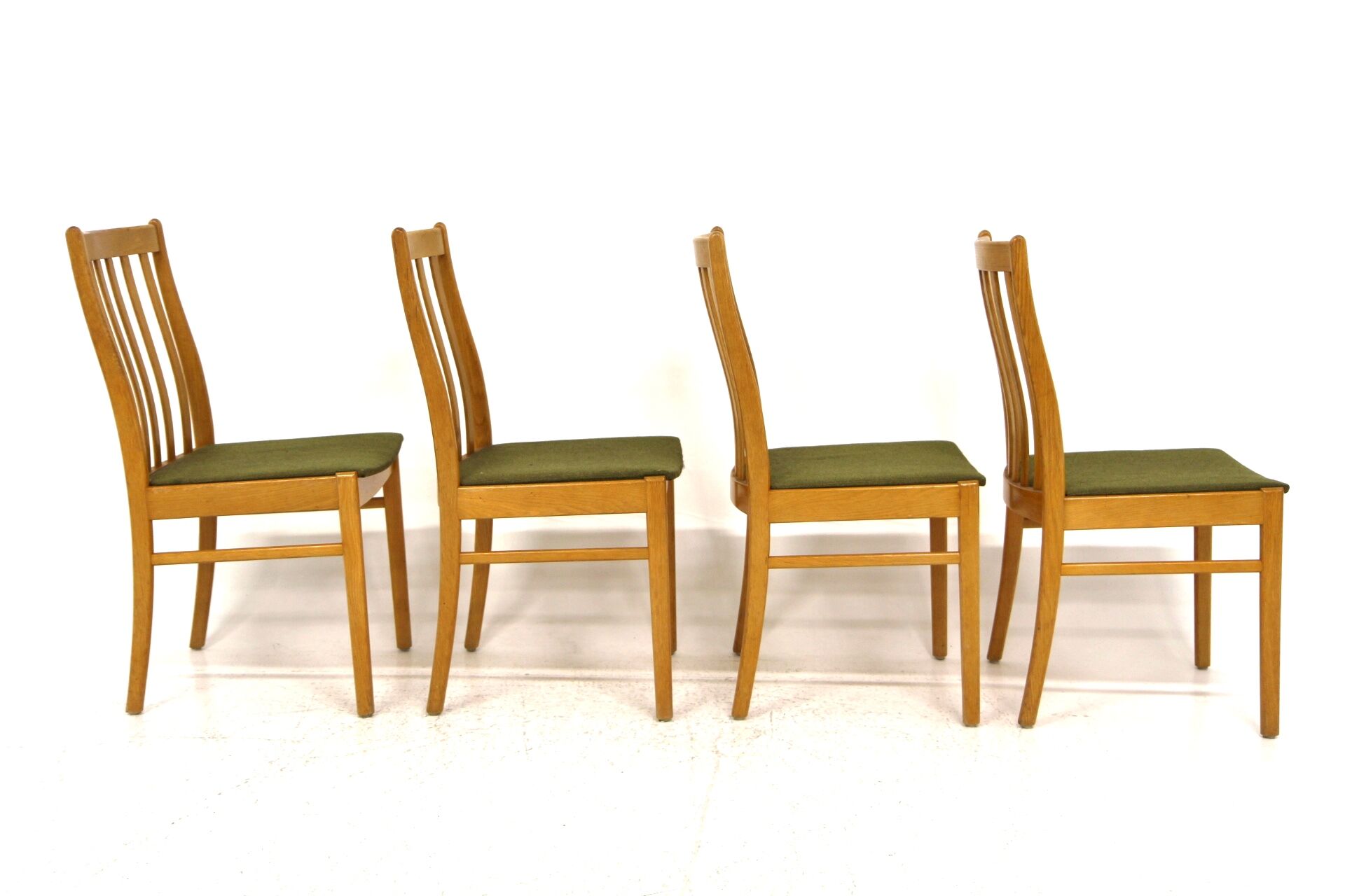 Set of 4 oak chairs, Sweden, 1960