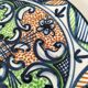 Hispano-Moorish handmade ceramic plate – green and orange decoration