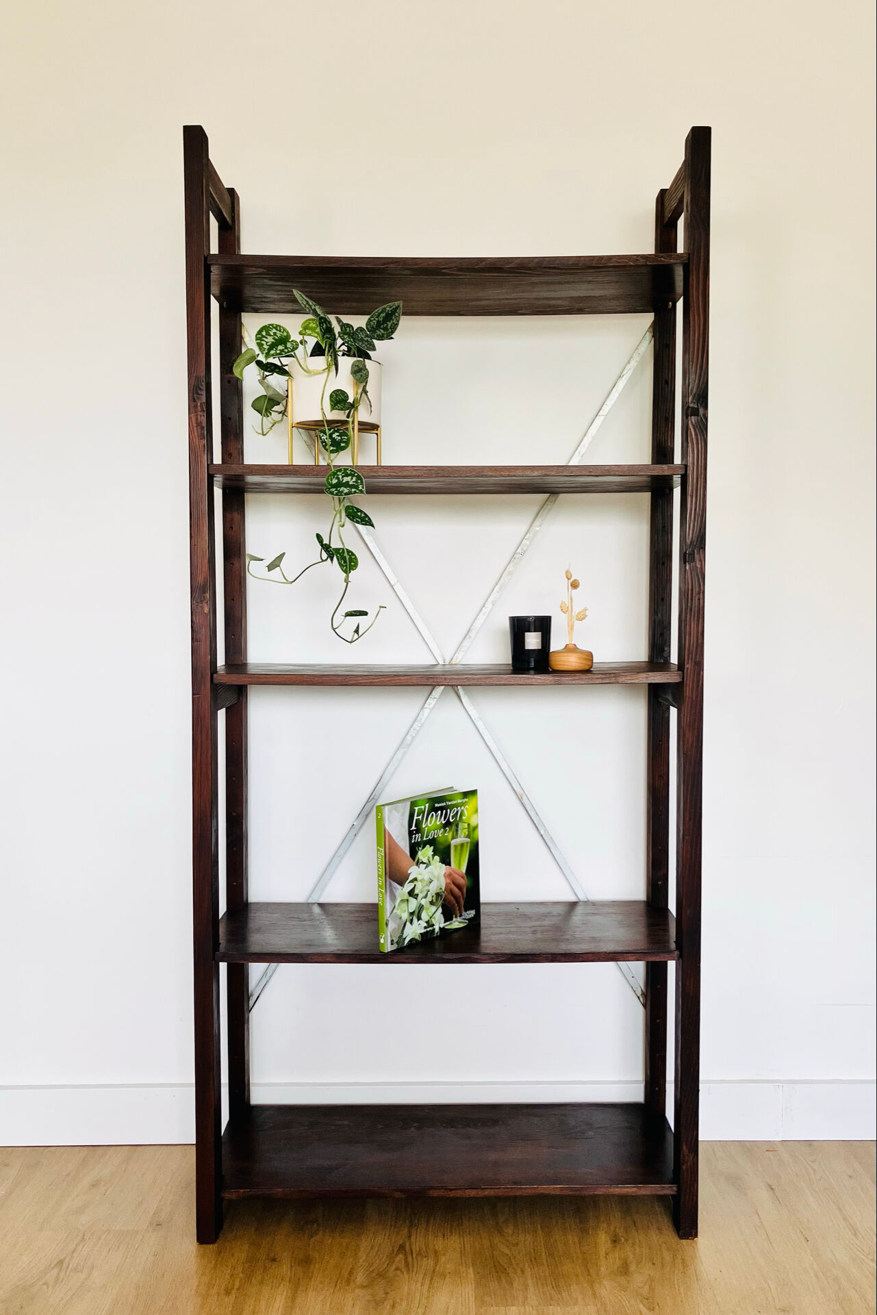 Solid wood library