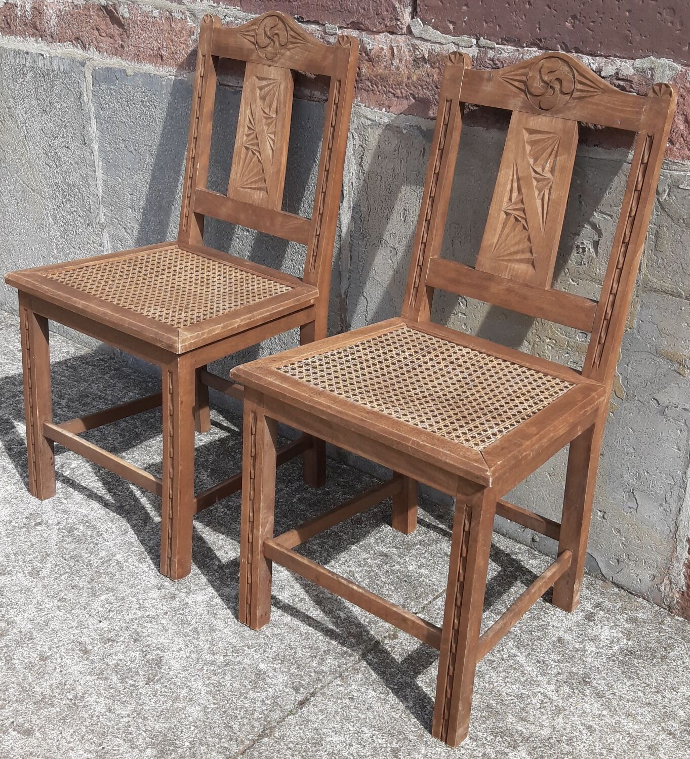 Set of 2 50s bistro chairs