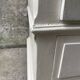 Vintage Parisian wardrobe, pale yellow lacquer, one door, three shelves, one drawer
