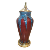 Lampe en Grès Verni Rouge, 1950s