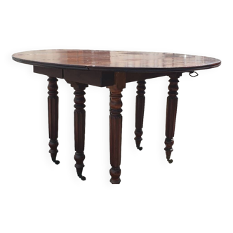 Louis Philippe 6-leg extendable table