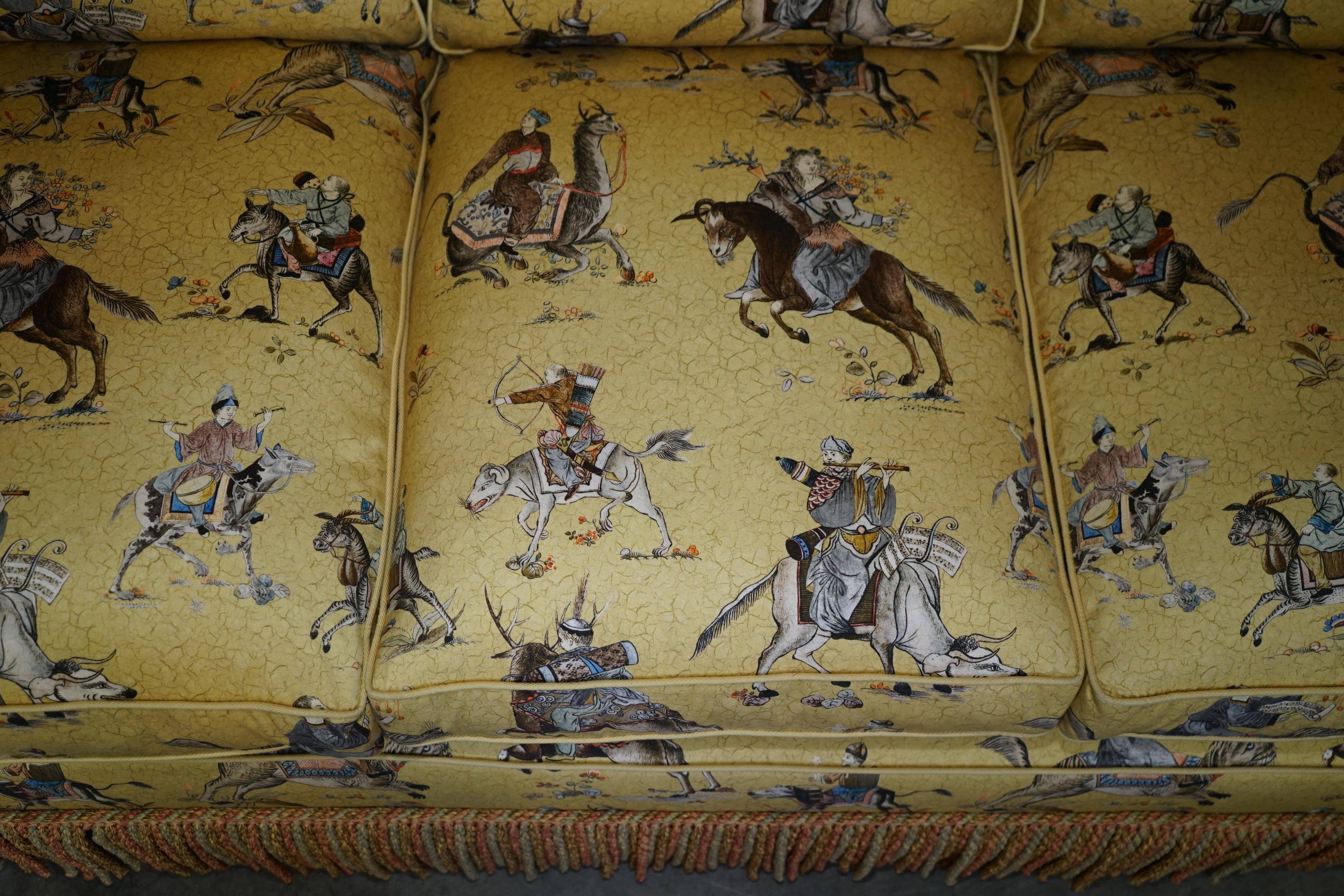 Canapé Peter Dudgeon Fitzwilliam Chinoiserie style upholstery
