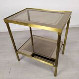 Golden brass sofa end