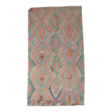 Tapis Kilim Anatolien Vintage – Tissé Main, Motifs Géométriques, 163x290 Cm