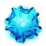 Murano Sculptural Bowl — "Bullicante" Aquamarine Blue — 1950