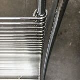 Vintage German Kreuzschwinger lounge chair by Till Behrens for Meyer Stahlmöbel, 1980s.