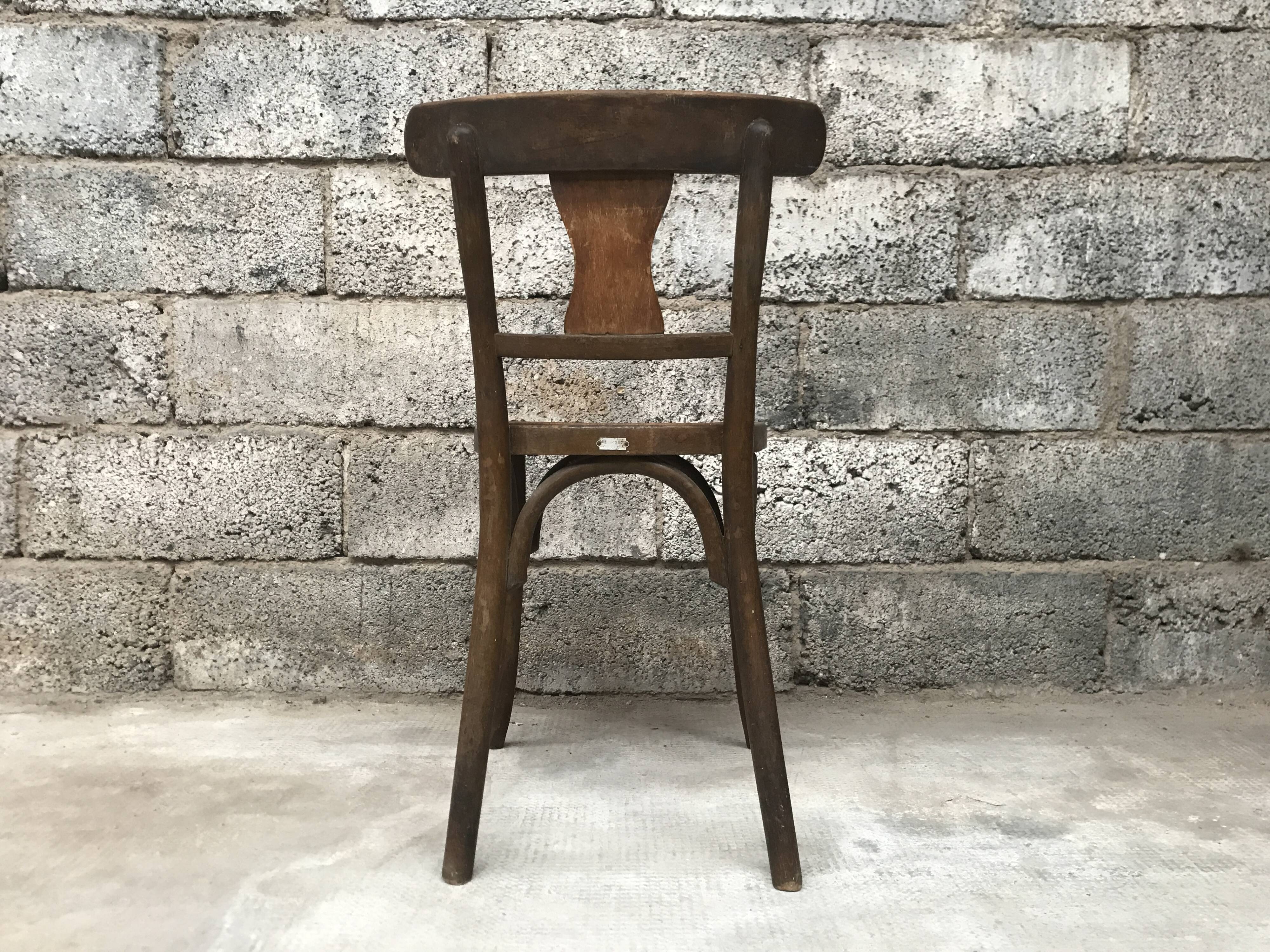 Baumann wooden bistro chair from 1920