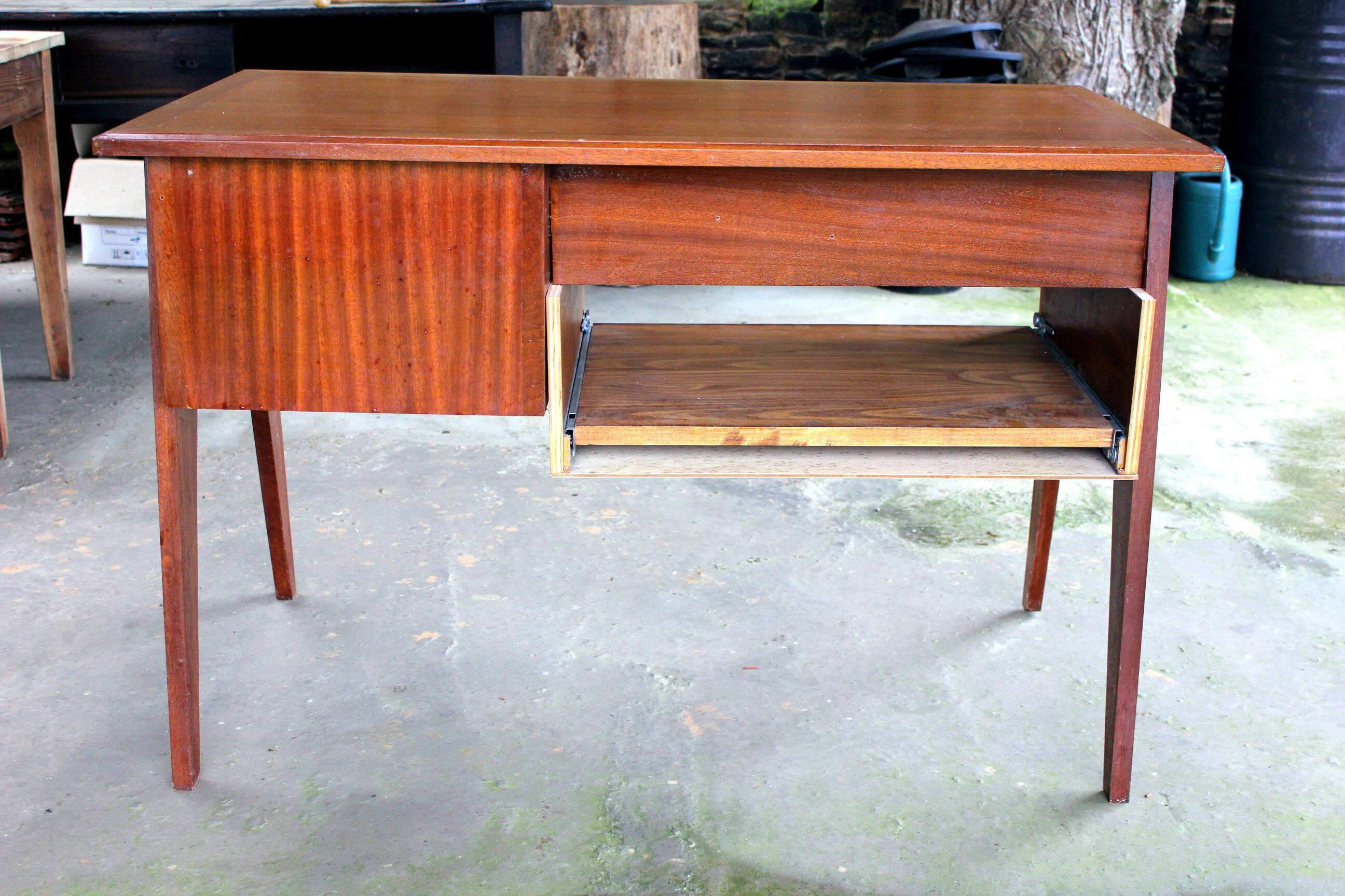 Scandinavian teak desk from the 60s, vintage design