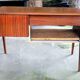 Scandinavian teak desk from the 60s, vintage design