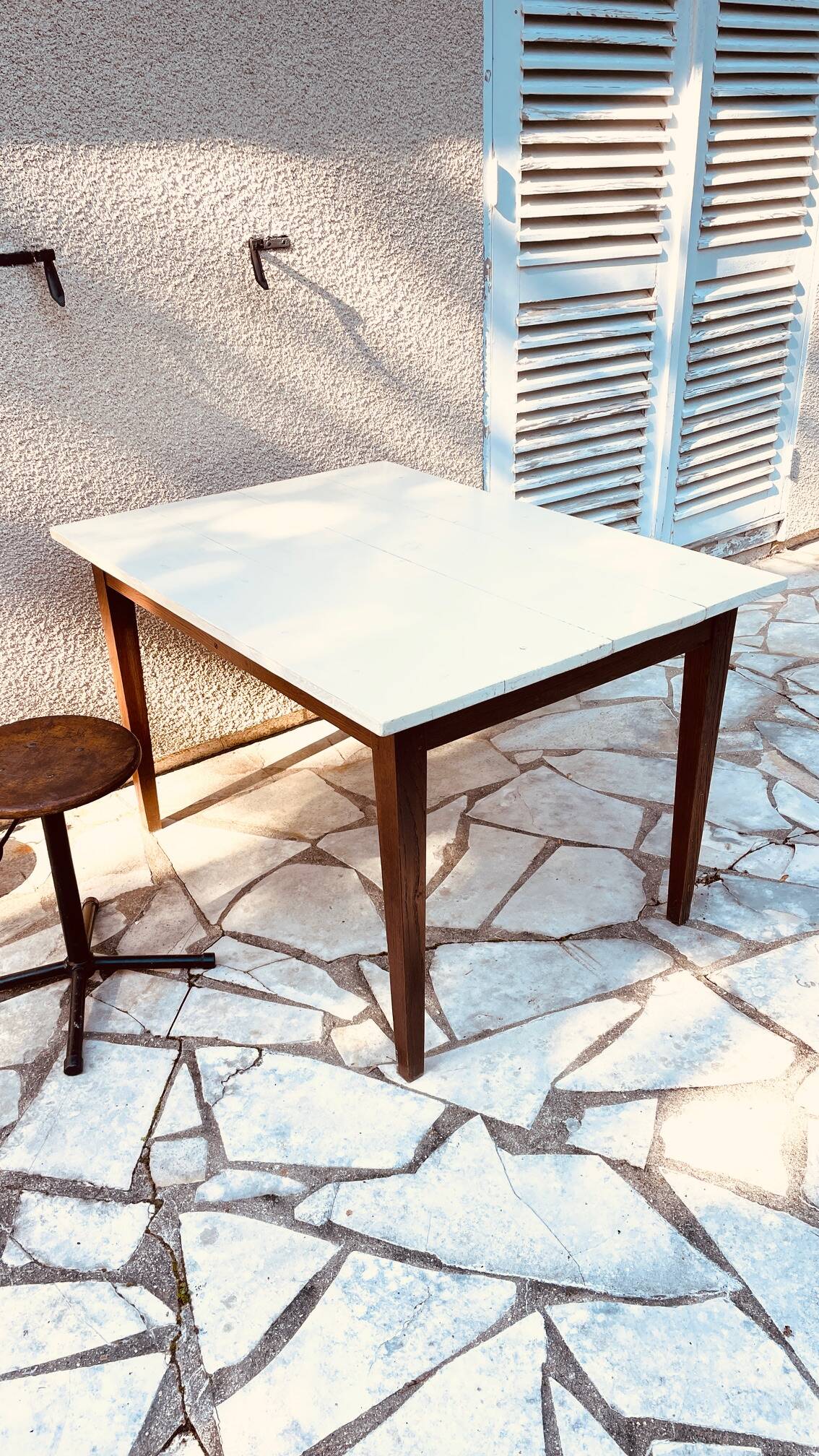 Vintage solid oak farm table