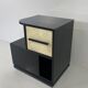 Italian Art Deco Parchment and Black Lacquer Cabinet, 1940s