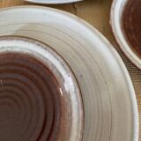 6 glazed stoneware plates, Denmark