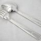 Christofle Gabon, Art Deco, 12 table settings, 24 pieces in silver-plated metal.