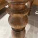 Antique natural wood farm table with 3 drawers