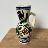 Small Korond style ceramic pitcher with floral motifs