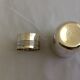 Timbale set and vintage silver metal towel round
