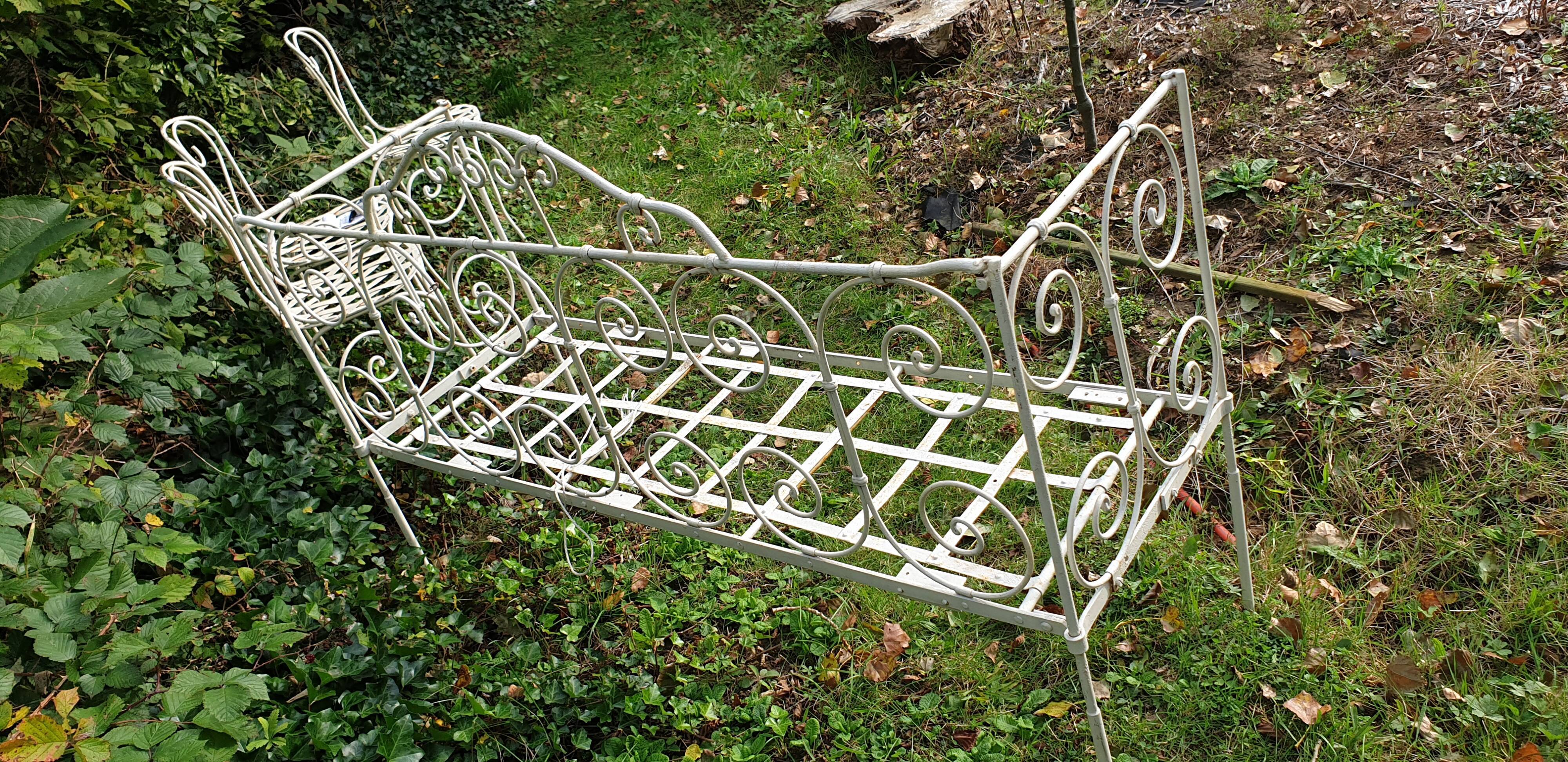 Garden bench cast iron half XXth