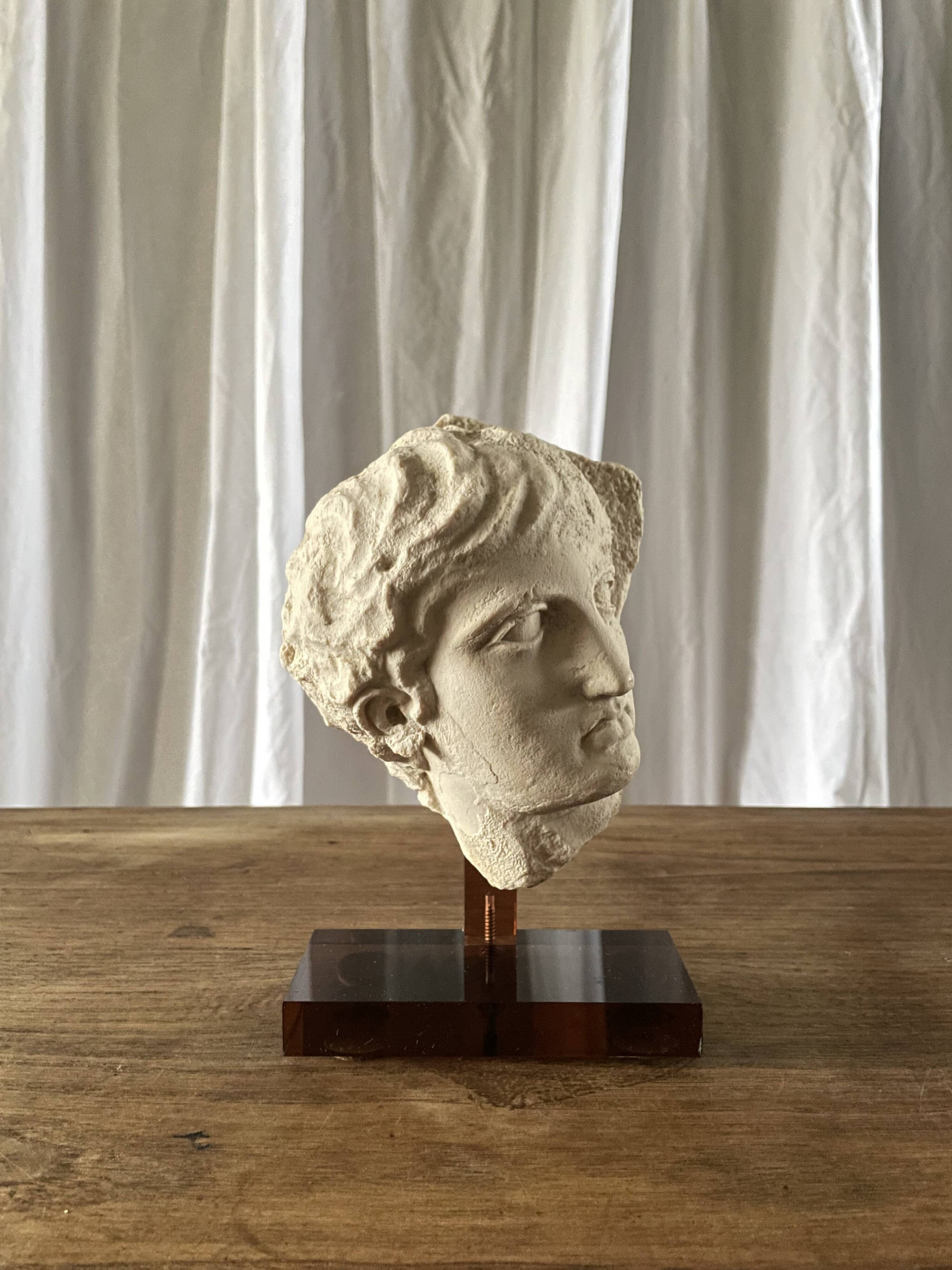 Ancient Greek head – Ephebe – Cast from the Louvre Museum