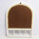 White rattan mirror 1970