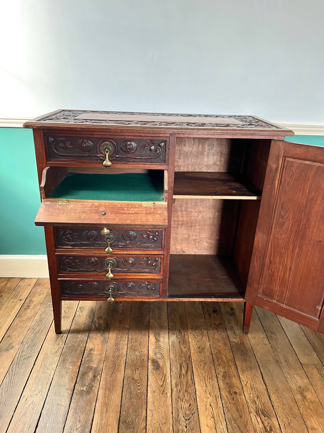 Victorian-era carved buffet