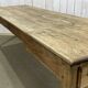 19th century farmhouse table in raw chestnut with original drawer and shelf