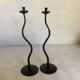 Paire de bougeoirs noirs style hysteria