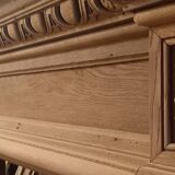 19th-century oak castle fireplace