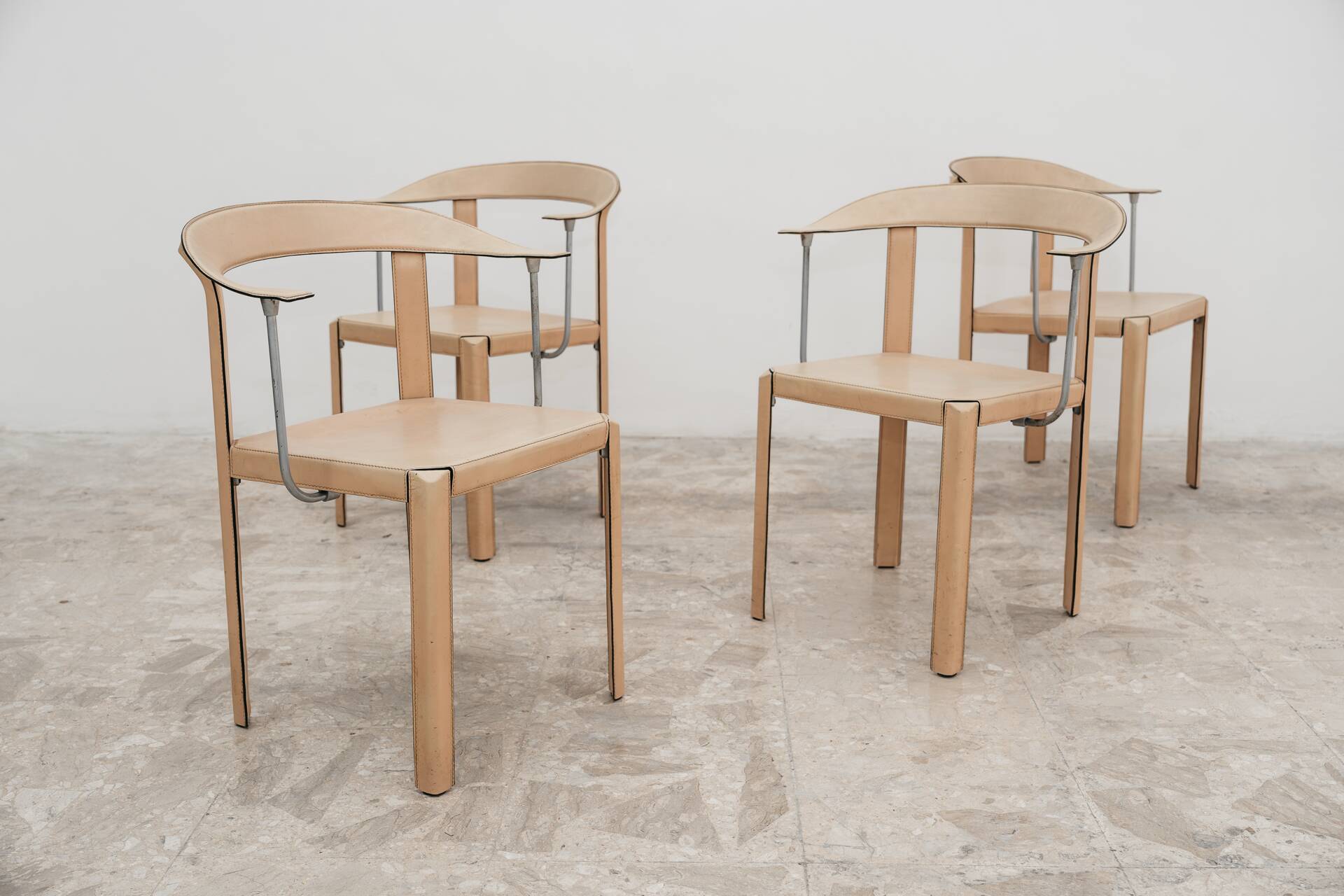 Tito Agnoli Ycami Collection 1986 Set 4 Poltroncine Gentiana Design