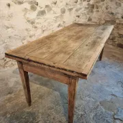 19th Century French Farmhouse Table in Chestnut Wood, Extendable to 365cm, Rustic Dining or Work Table
