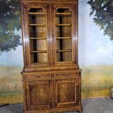 Louis Philippe walnut bookcase