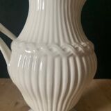 Gien earthenware white pitcher