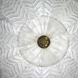 Florence, large size Murano clear transparent vintage glass ceiling light