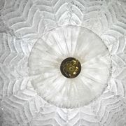 Florence, large size Murano clear transparent vintage glass ceiling light
