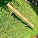 Solid wood bench