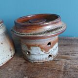 Water butter dish in Puisaye stoneware, Jean-Pierre Prud'homme